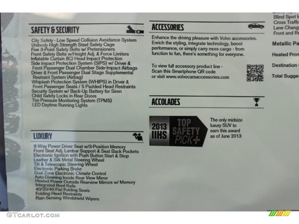 2014 Volvo XC60 3.2 Window Sticker Photo #85730908