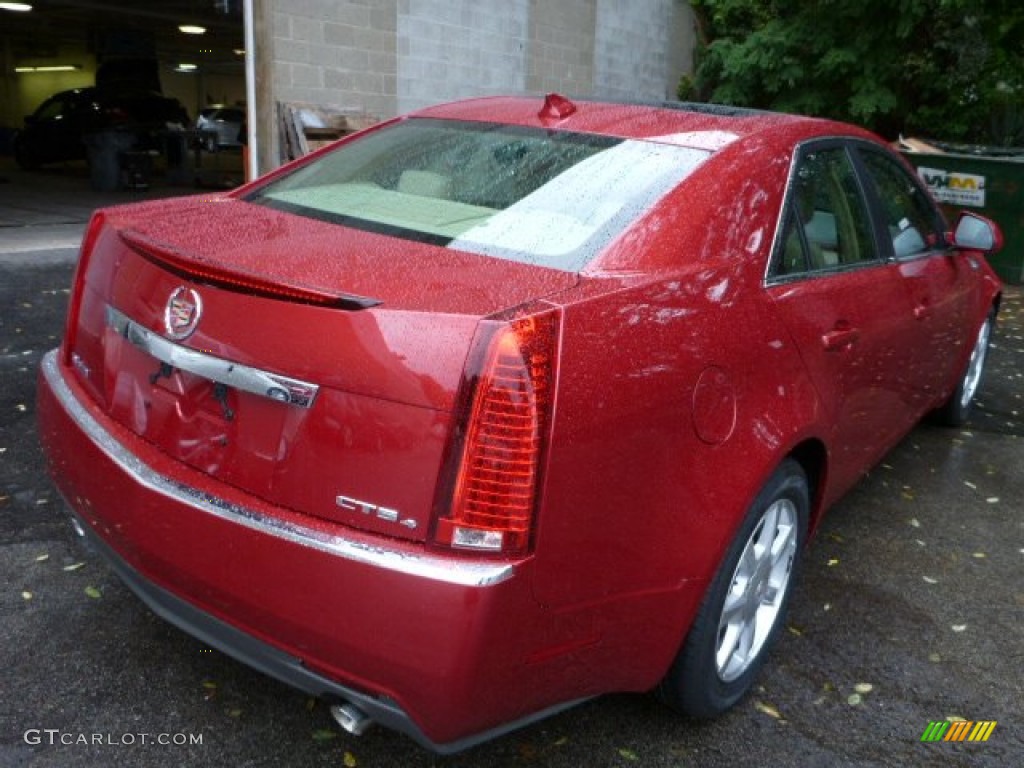 2009 CTS 4 AWD Sedan - Crystal Red / Cashmere/Cocoa photo #11