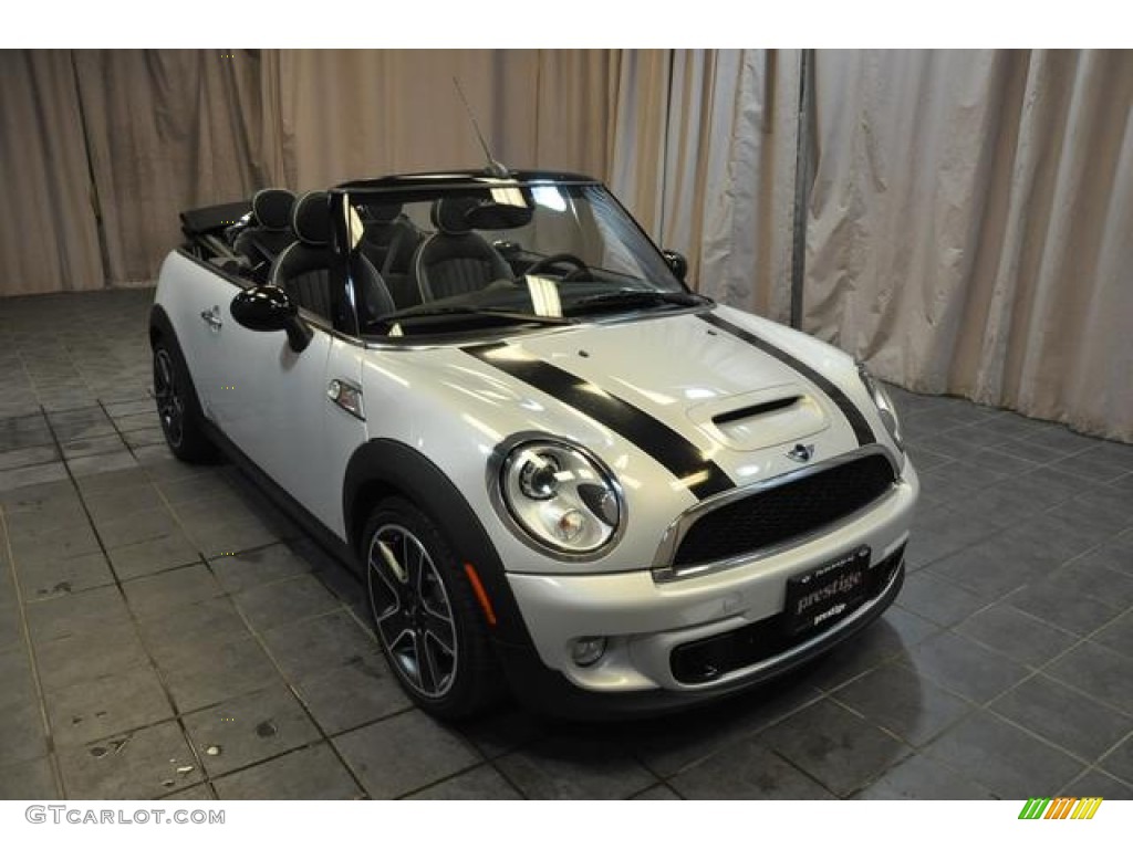 2012 Cooper S Convertible - White Silver Metallic / Carbon Black photo #4