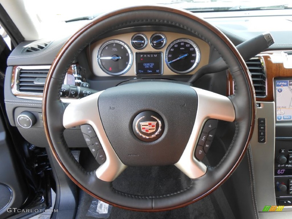 2014 Cadillac Escalade ESV Platinum AWD Ebony/Ebony Steering Wheel Photo #85736818