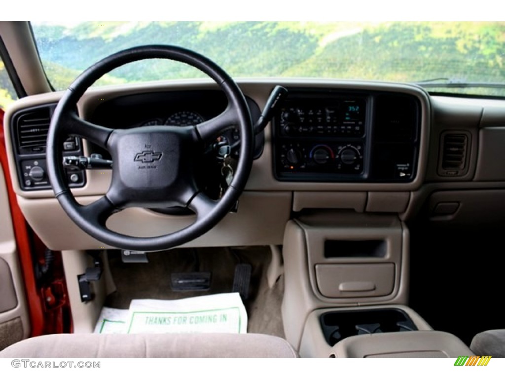 2001 Silverado 2500HD LT Extended Cab 4x4 - Sunset Orange Metallic / Tan photo #12