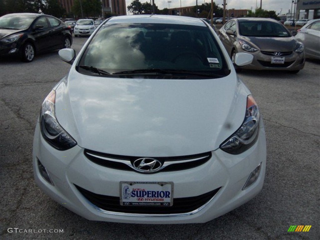 2013 Elantra GLS - Shimmering White / Black photo #2