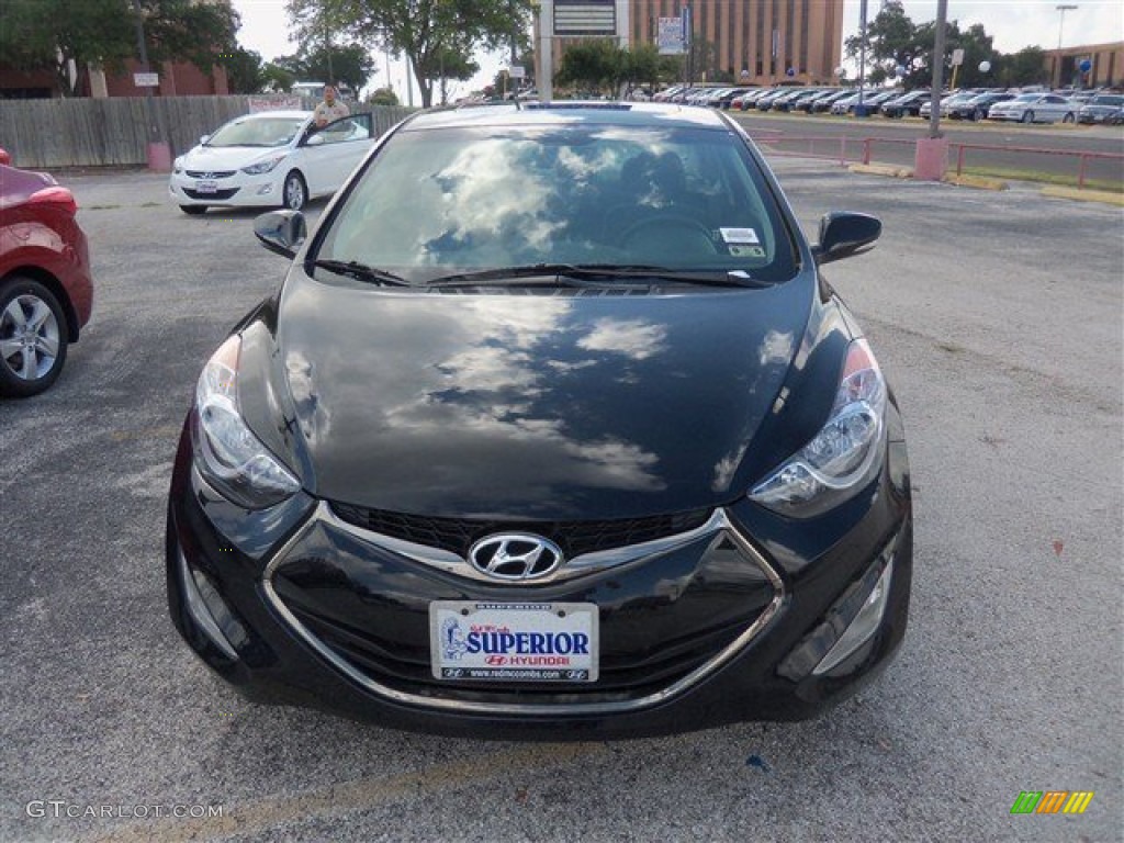 2013 Elantra Coupe SE - Black Noir Pearl / Black photo #2