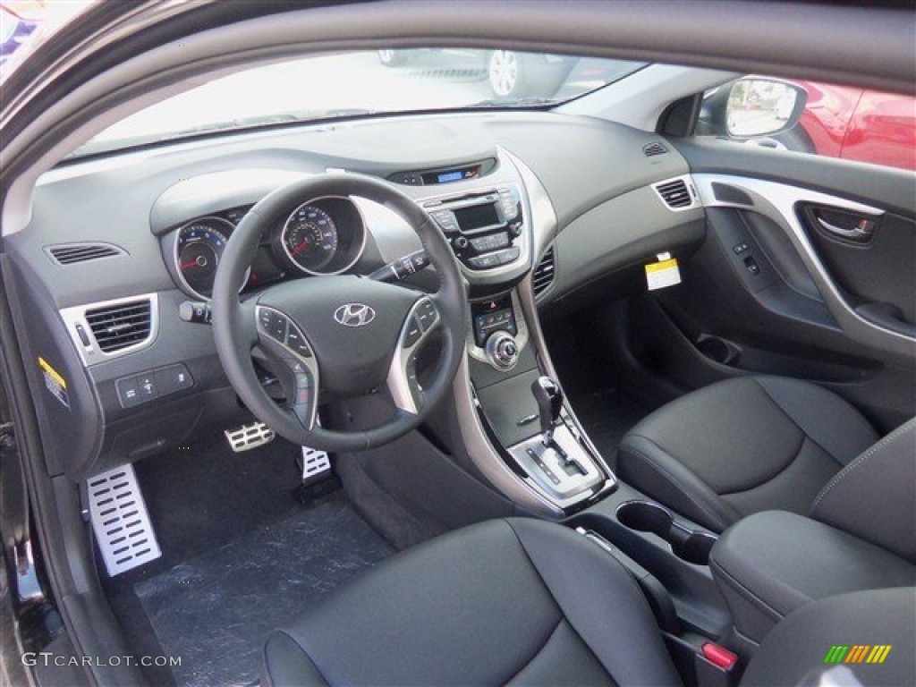 2013 Elantra Coupe SE - Black Noir Pearl / Black photo #5