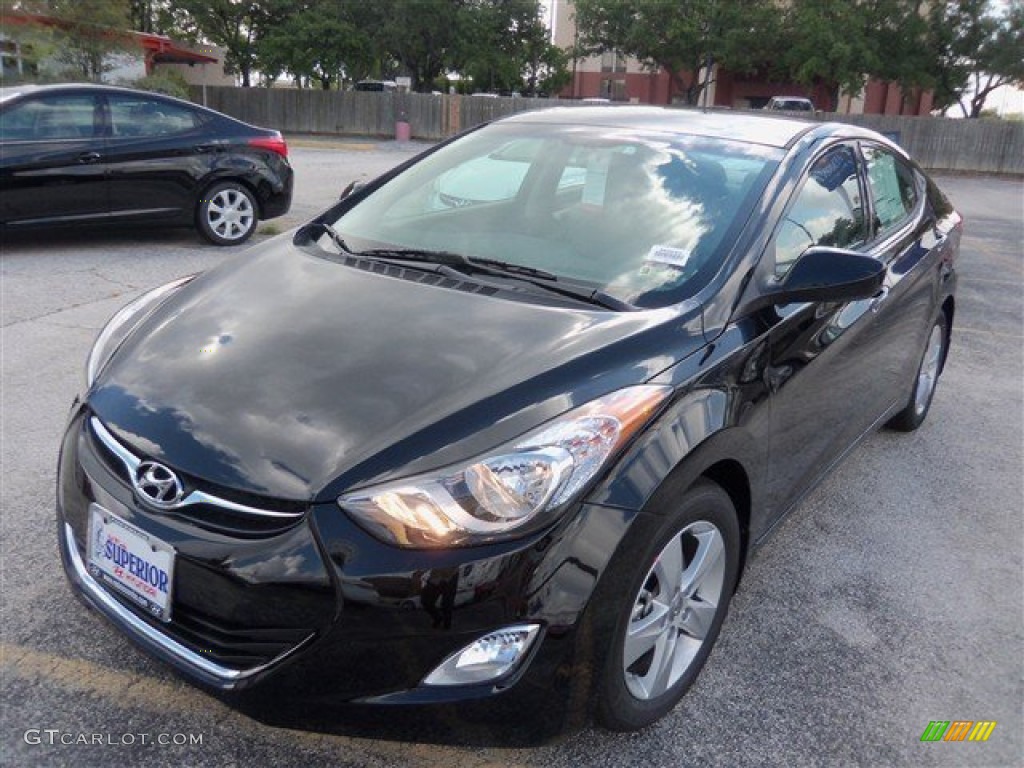 2013 Elantra GLS - Black / Black photo #1