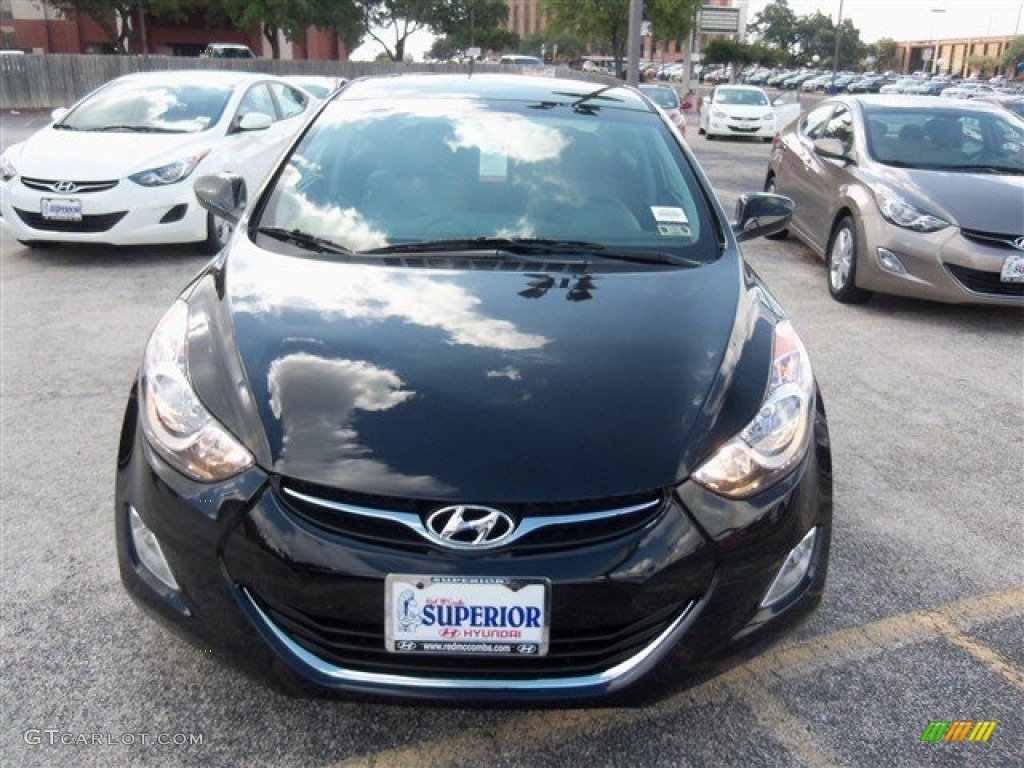 2013 Elantra GLS - Black / Black photo #2