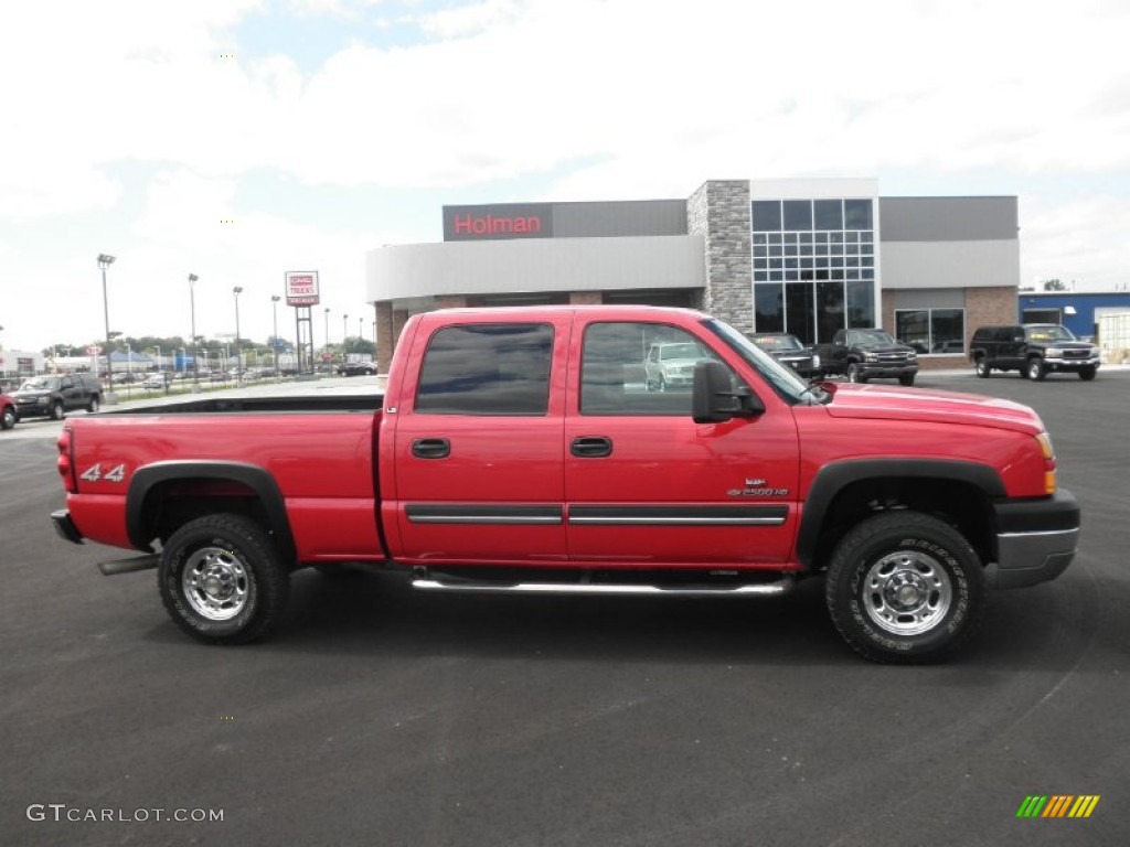 2005 Silverado 2500HD LS Crew Cab 4x4 - Victory Red / Dark Charcoal photo #1