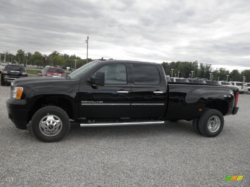 Onyx Black 2014 GMC Sierra 3500HD Denali Crew Cab 4x4 Dually Exterior Photo #85740664