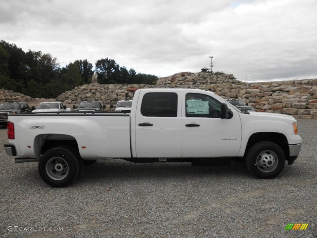 Summit White 2014 GMC Sierra 3500HD Crew Cab 4x4 Dually Exterior Photo #85741039