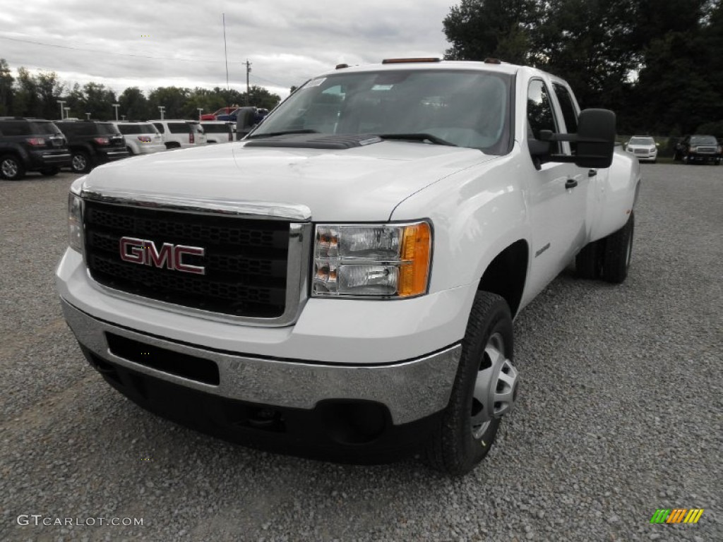 Summit White 2014 GMC Sierra 3500HD Crew Cab 4x4 Dually Exterior Photo #85741063
