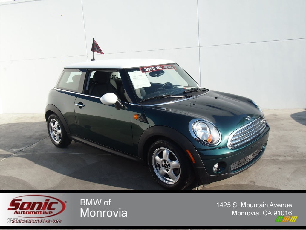 2010 Cooper Hardtop - British Racing Green Metallic / Grey/Carbon Black photo #1