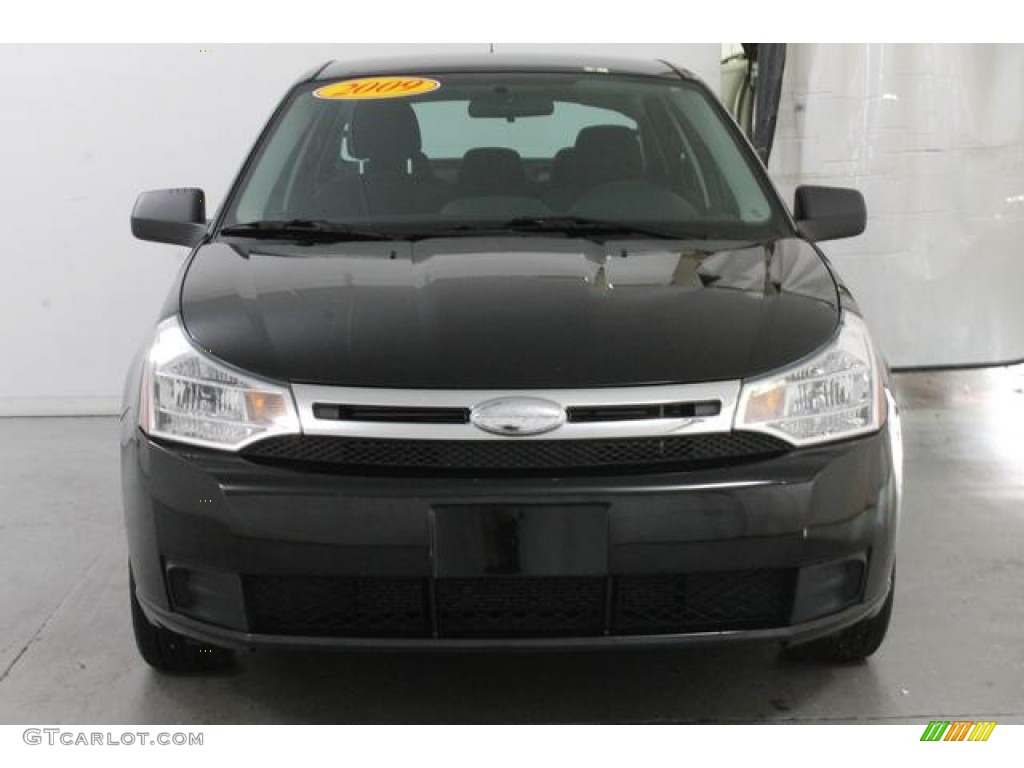 2009 Focus SE Sedan - Ebony Black / Charcoal Black photo #3