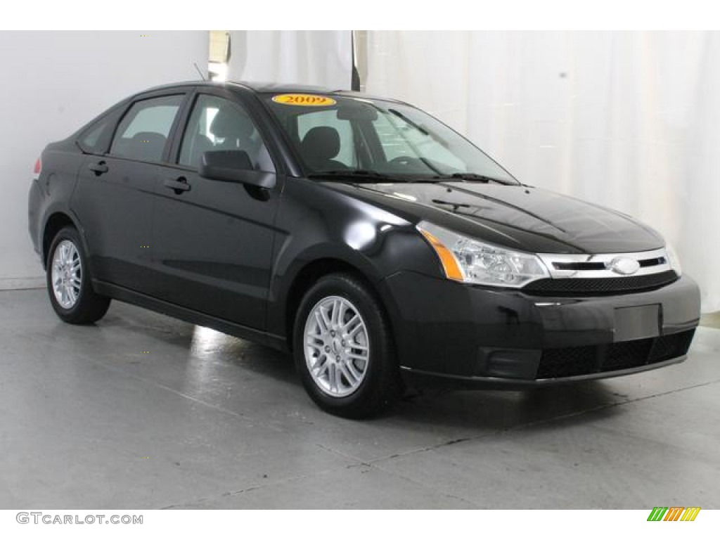 2009 Focus SE Sedan - Ebony Black / Charcoal Black photo #5