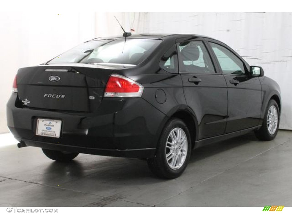 2009 Focus SE Sedan - Ebony Black / Charcoal Black photo #6