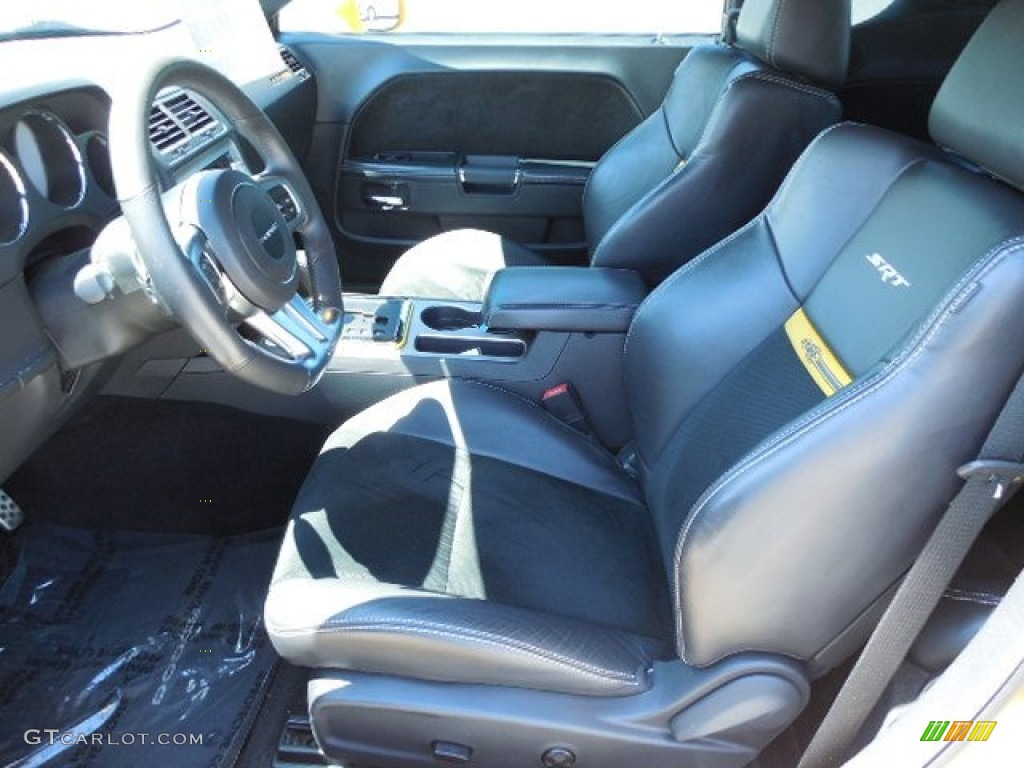 Dark Slate Gray Interior 2012 Dodge Challenger SRT8 Yellow Jacket Photo #85745060