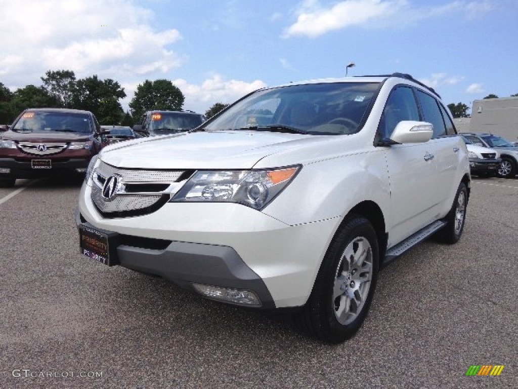 Aspen White Pearl Acura MDX