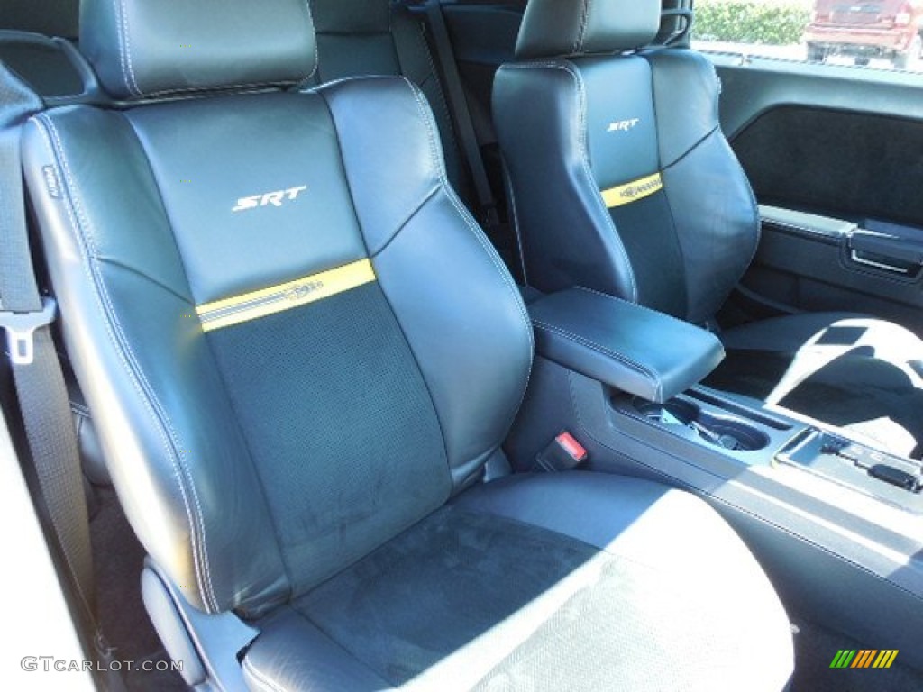 Dark Slate Gray Interior 2012 Dodge Challenger SRT8 Yellow Jacket Photo #85745238