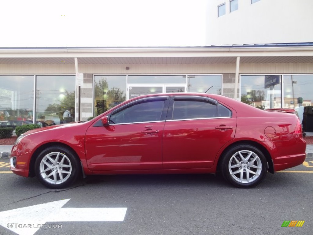 2010 Fusion SEL - Red Candy Metallic / Charcoal Black photo #2