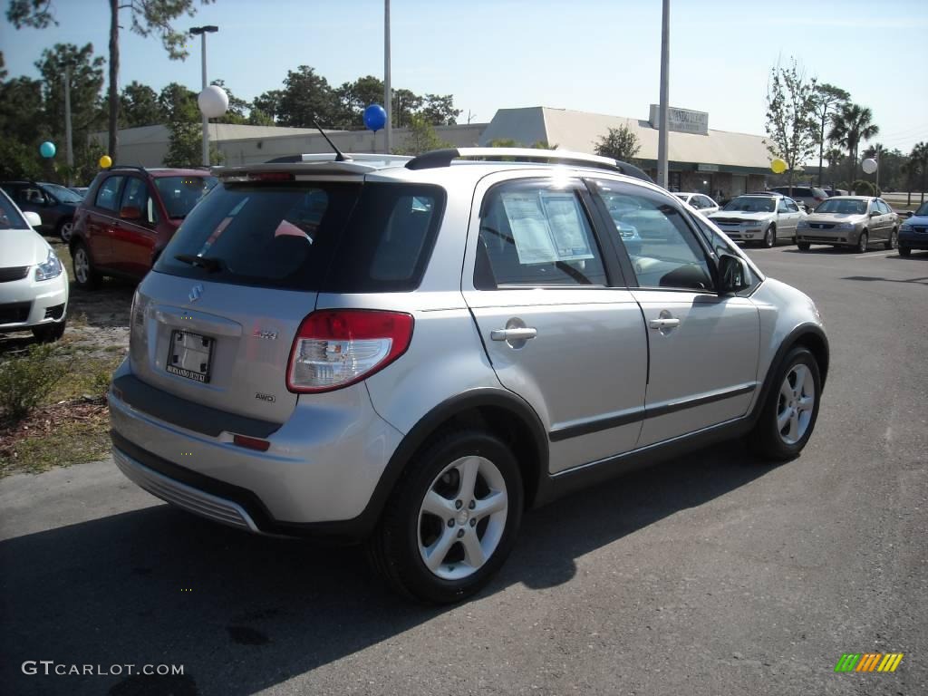 2007 SX4 Sport AWD - Silky Silver Metallic / Black photo #3