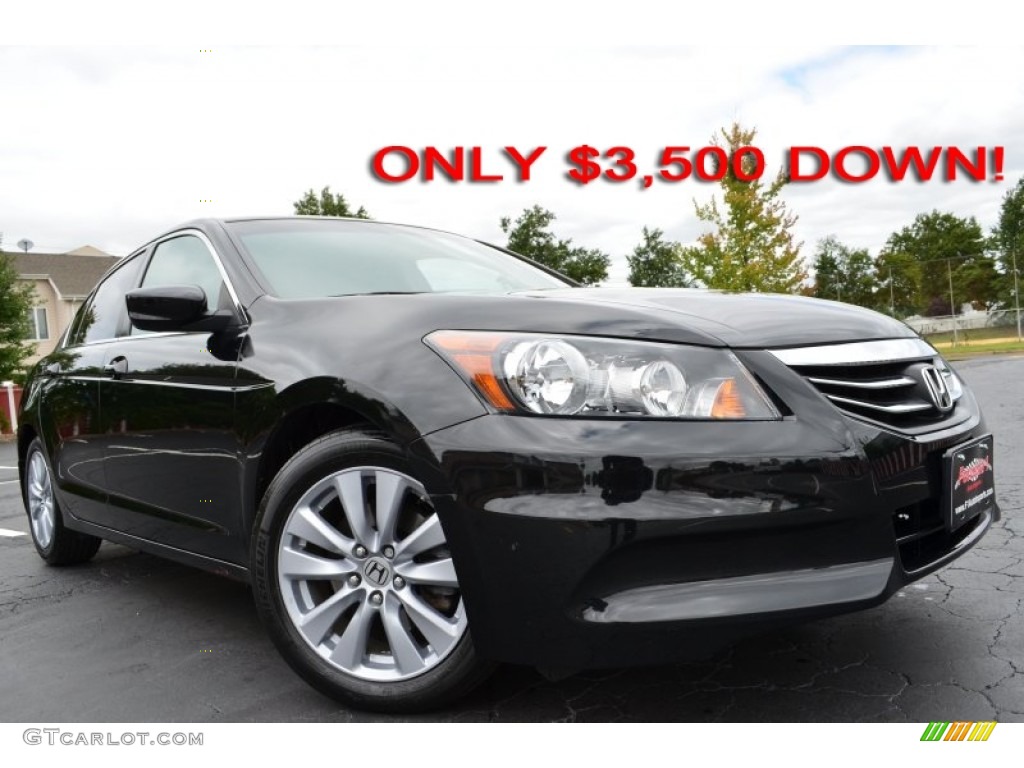 2011 Accord EX-L Sedan - Crystal Black Pearl / Black photo #1