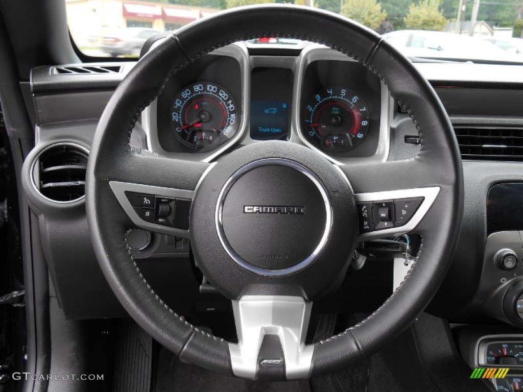 2011 Chevrolet Camaro SS/RS Convertible Black Steering Wheel Photo #85749267