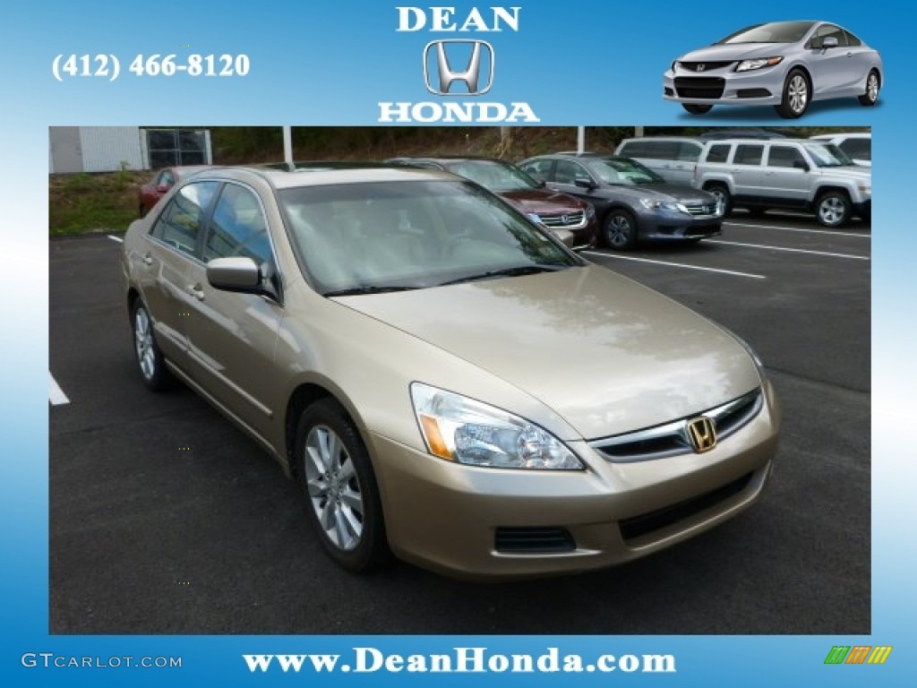 2006 Accord EX-L V6 Sedan - Desert Mist Metallic / Ivory photo #1