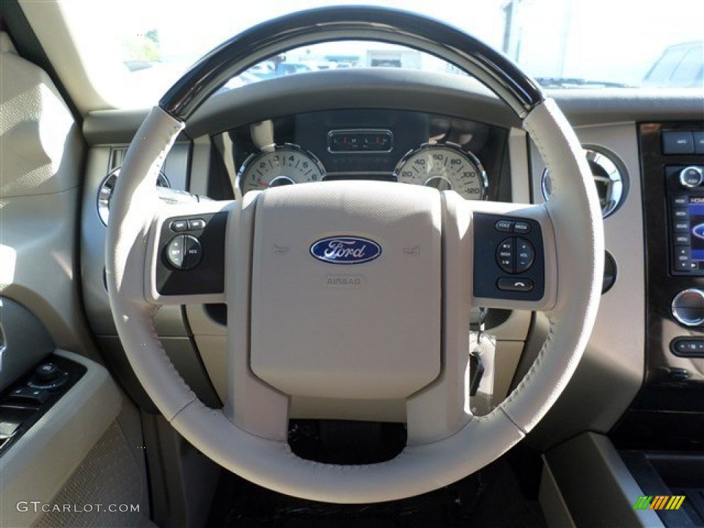 2014 Ford Expedition Limited Stone Steering Wheel Photo #85751673
