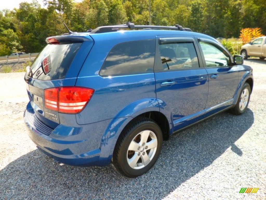 2010 Journey SXT - Deep Water Blue Pearl Coat / Dark Slate Gray photo #6