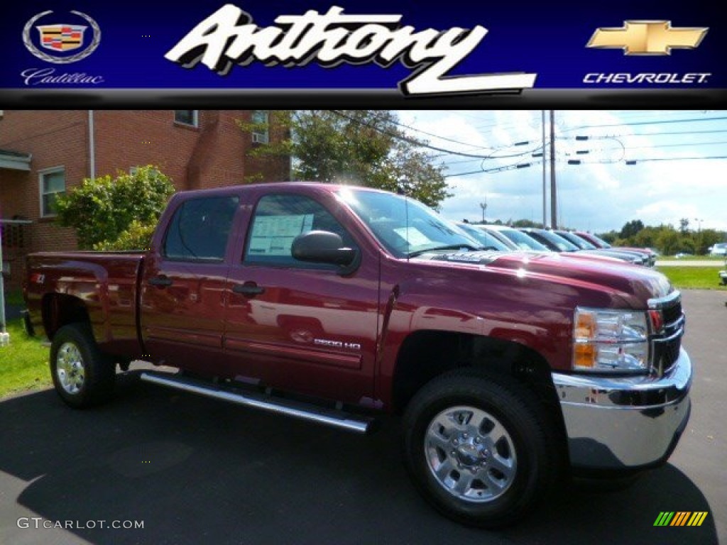 2014 Silverado 2500HD LT Crew Cab 4x4 - Deep Ruby Metallic / Ebony photo #1