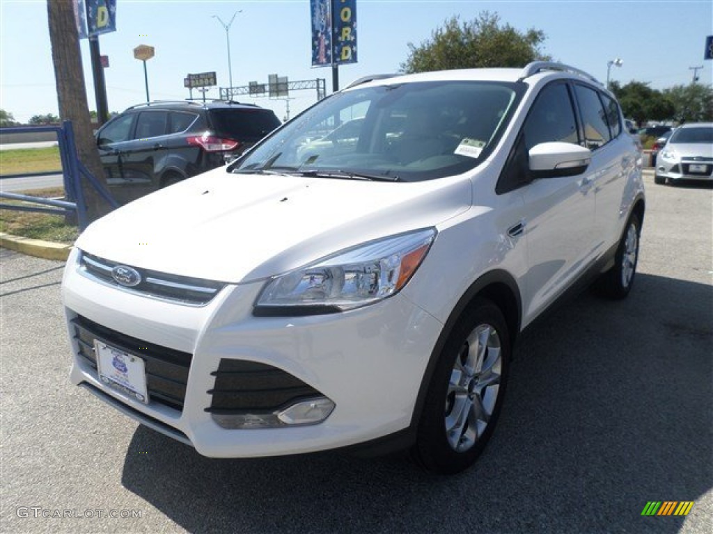 2014 Escape Titanium 1.6L EcoBoost - White Platinum / Medium Light Stone photo #1