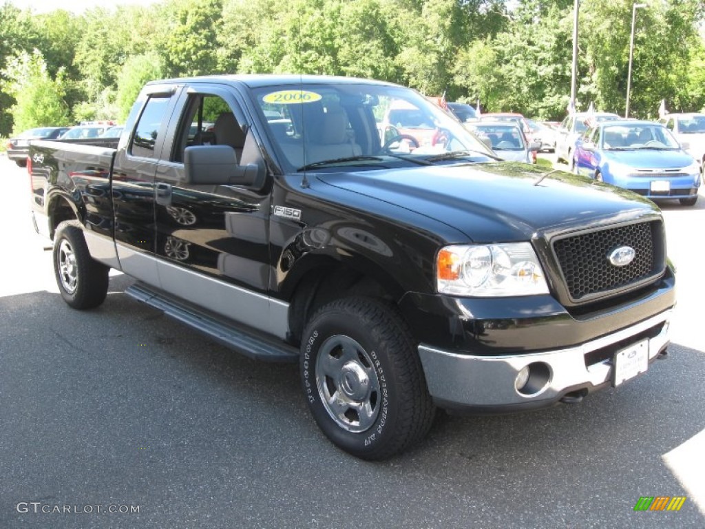 2006 F150 XLT SuperCab 4x4 - Black / Medium/Dark Flint photo #1