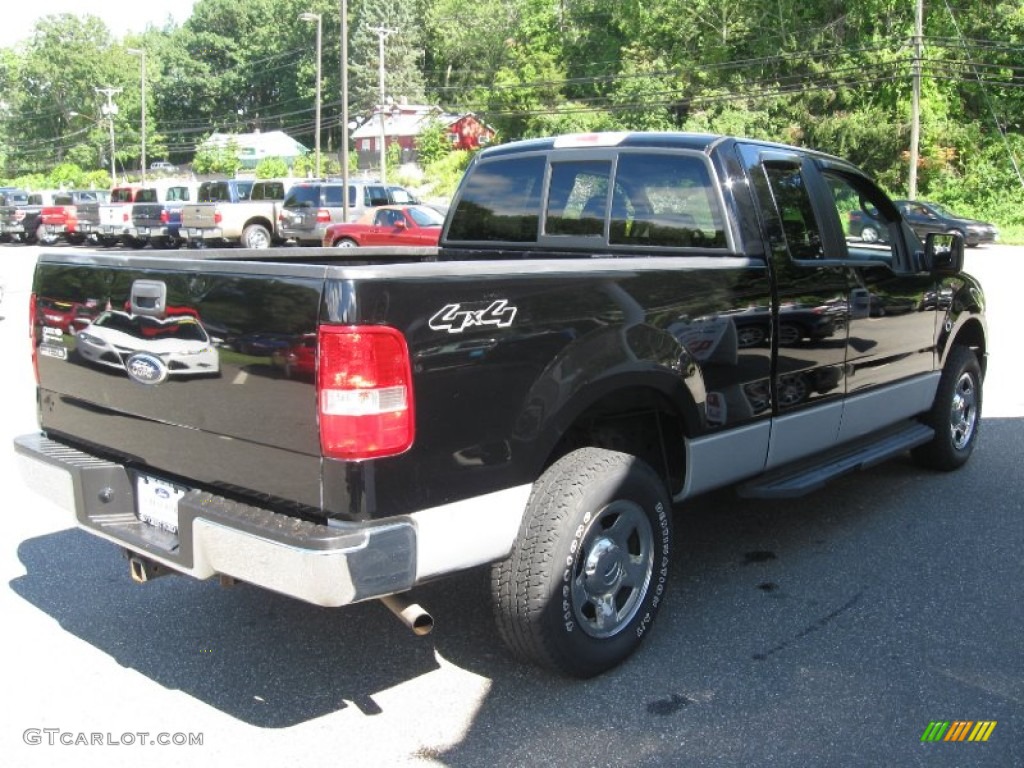 2006 F150 XLT SuperCab 4x4 - Black / Medium/Dark Flint photo #7