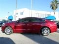 2014 Ruby Red Ford Fusion SE EcoBoost  photo #2