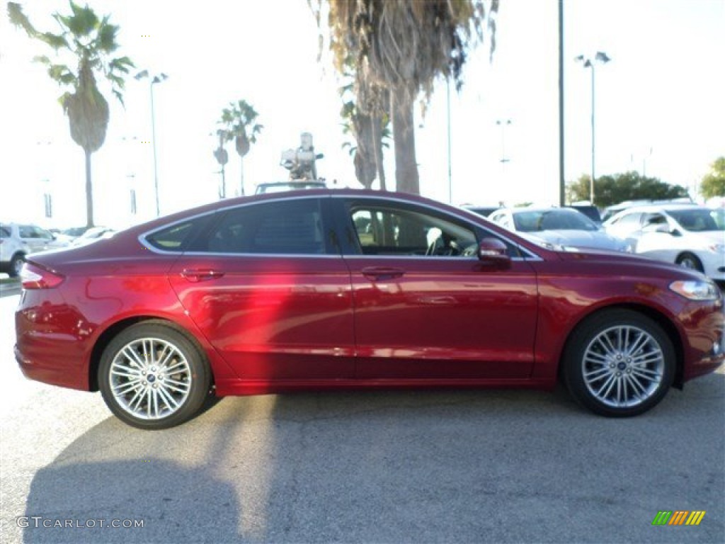 2014 Fusion SE EcoBoost - Ruby Red / Dune photo #6
