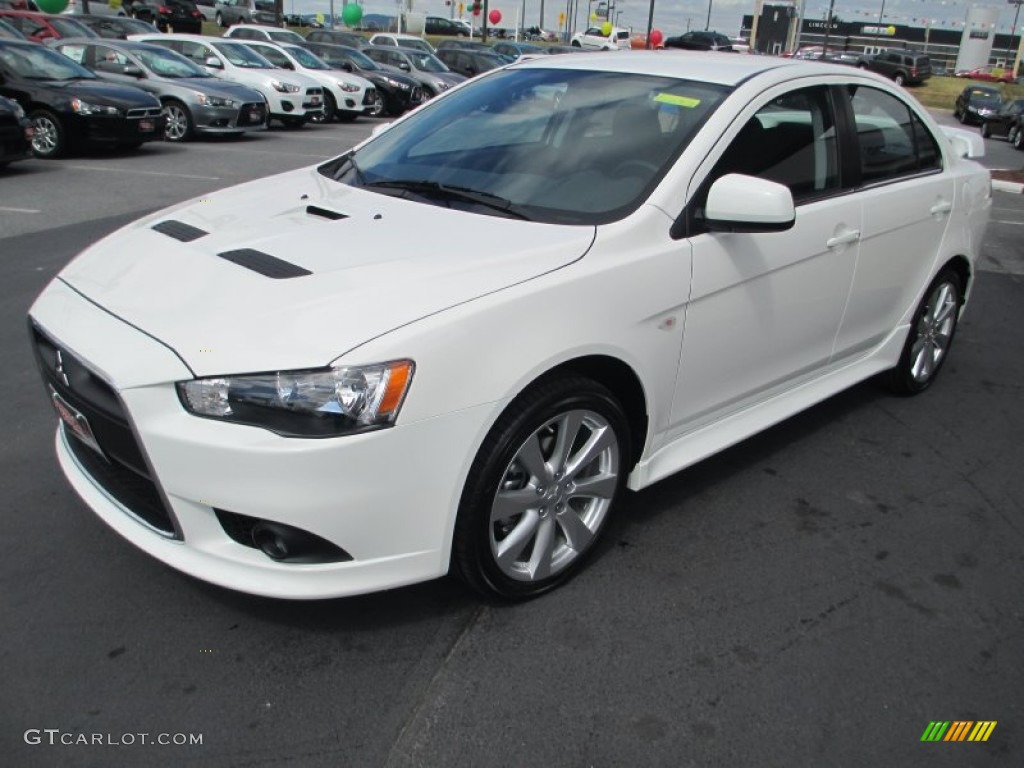 Wicked White 2014 Mitsubishi Lancer RALLIART AWC Exterior Photo #85755852