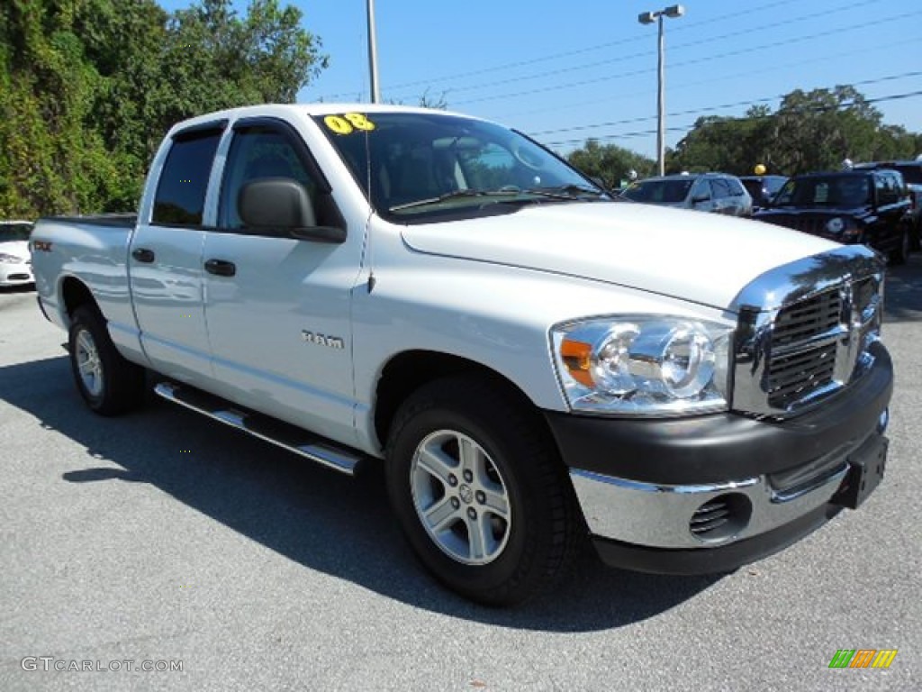 2008 Ram 1500 TRX Quad Cab - Bright White / Medium Slate Gray photo #10