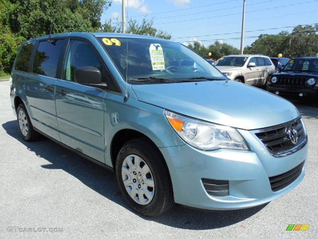 2009 Routan S - Antigua Blue Metallic / Aero Grey photo #12