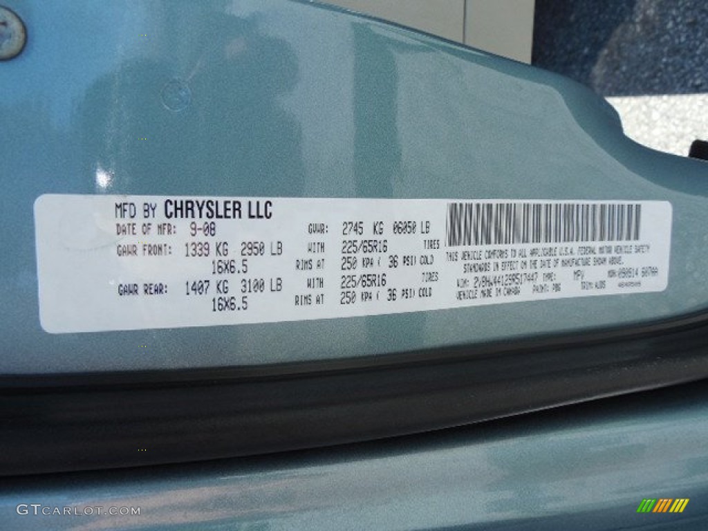2009 Routan S - Antigua Blue Metallic / Aero Grey photo #24