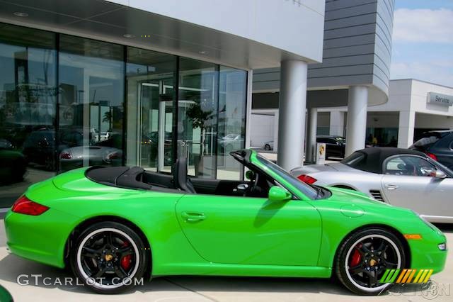 2008 911 Carrera S Cabriolet - Green Paint to Sample / Black photo #24