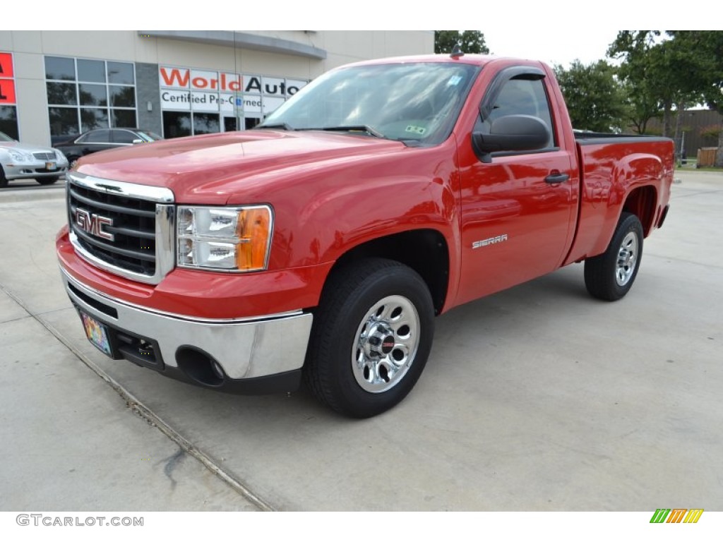 2010 Sierra 1500 Regular Cab - Fire Red / Dark Titanium photo #1