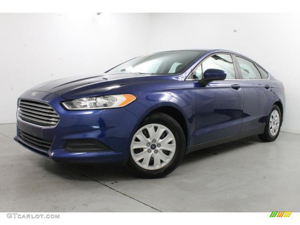 2013 Fusion S - Deep Impact Blue Metallic / Earth Gray photo #1