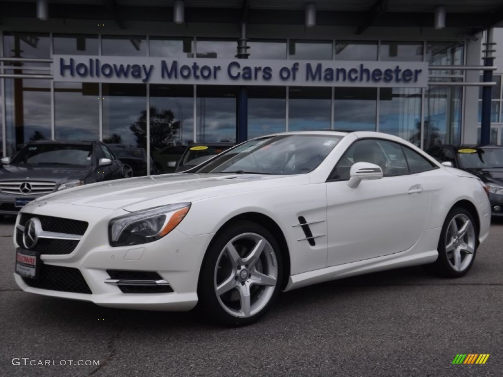 2014 SL 550 Roadster - Diamond White Metallic / Beige/Brown photo #1