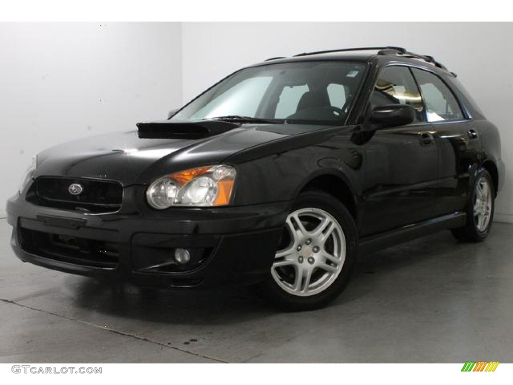 2004 Impreza WRX Sport Wagon - Java Black Pearl / Dark Gray photo #1