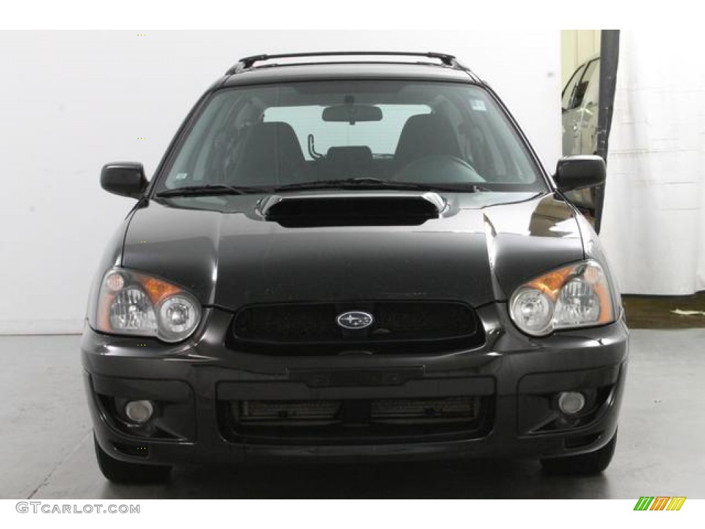 2004 Impreza WRX Sport Wagon - Java Black Pearl / Dark Gray photo #3