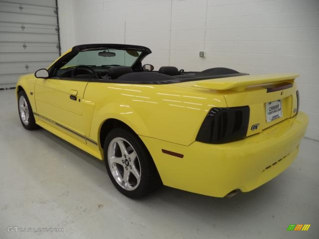 2003 Mustang GT Convertible - Zinc Yellow / Dark Charcoal photo #4