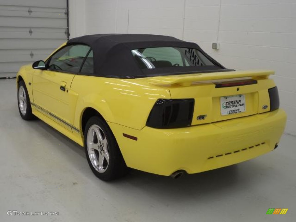 2003 Mustang GT Convertible - Zinc Yellow / Dark Charcoal photo #8