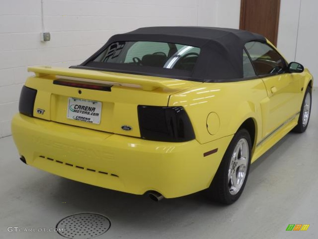 2003 Mustang GT Convertible - Zinc Yellow / Dark Charcoal photo #11