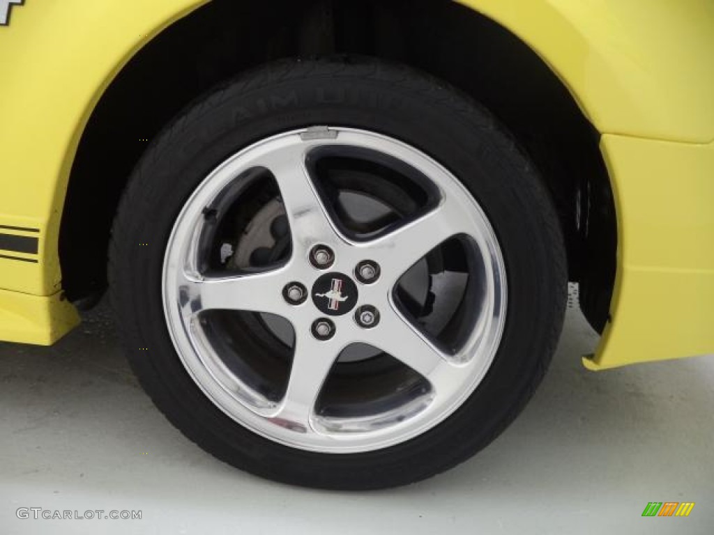 2003 Mustang GT Convertible - Zinc Yellow / Dark Charcoal photo #34