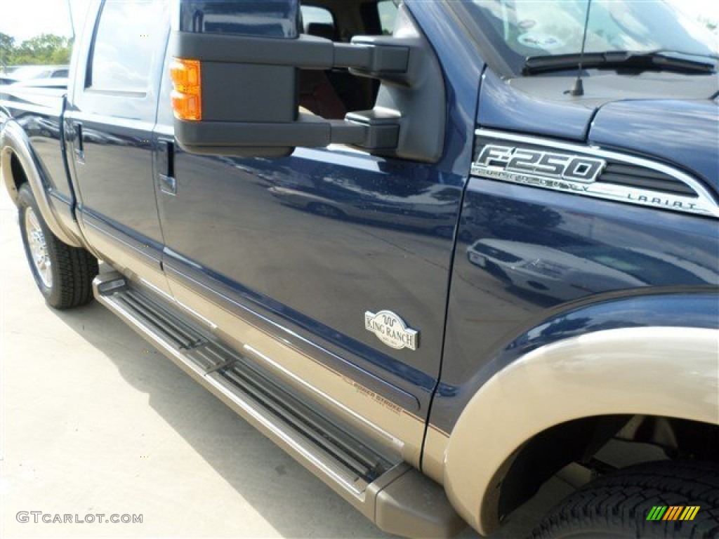 2014 F250 Super Duty King Ranch Crew Cab 4x4 - Blue Jeans Metallic / King Ranch Chaparral Leather/Adobe Trim photo #9