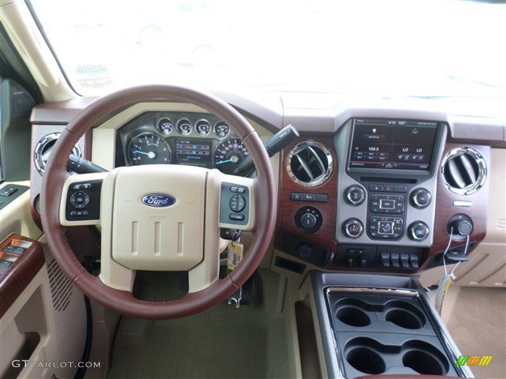 2014 Ford F250 Super Duty King Ranch Crew Cab 4x4 King Ranch Chaparral Leather/Adobe Trim Dashboard Photo #85768009